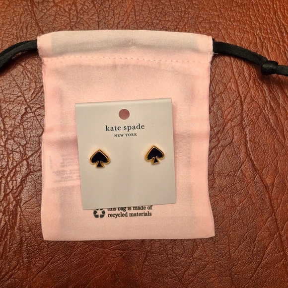 NWT Black and Gold Kate Spade ♠️ Studs! - Picture 4 of 4